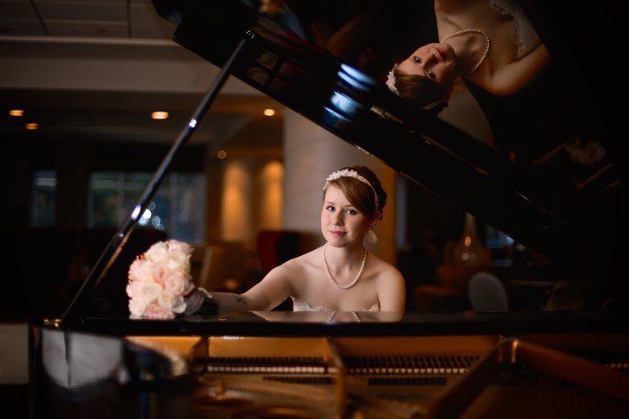 Bridal Portraits with Piano