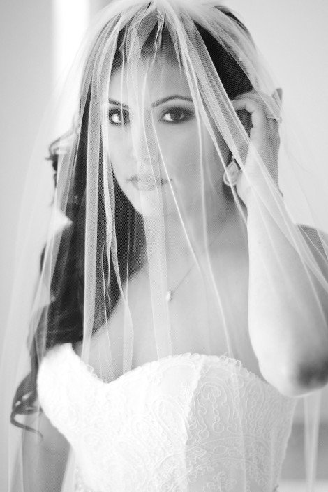 Stunning Black and White Bridal Portraits