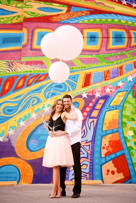 Fun Colorful Houston Engagement Photos