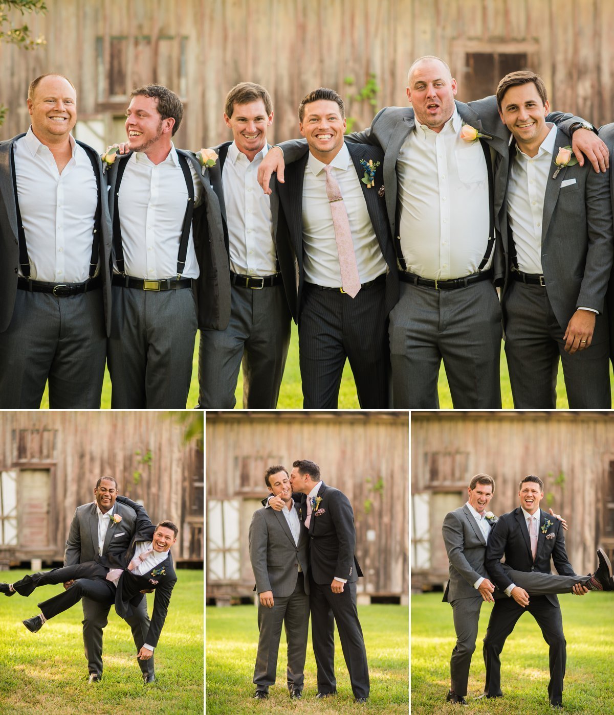 Groom and Groomsmen Pictures at Butler's Courtyard