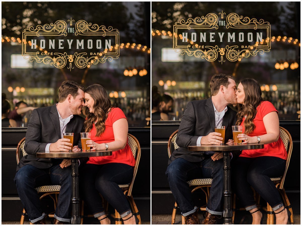 Honeymoon Cafe Downtown Houston Engagement Photos