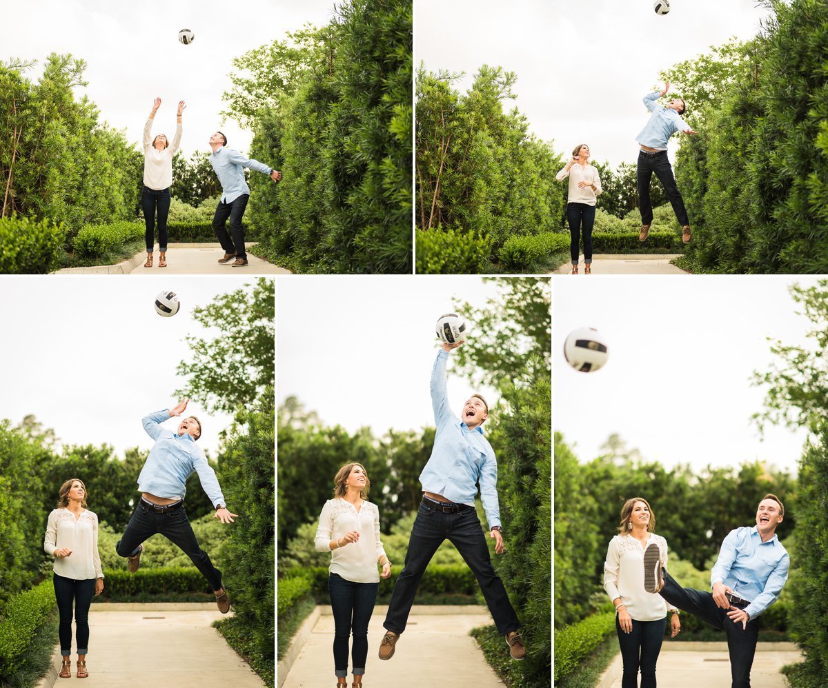 Engagement Portrait Playing Volleyball 